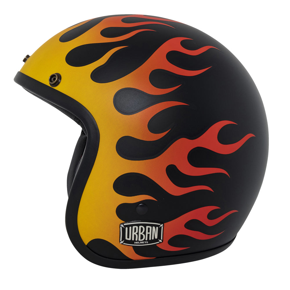 Capacete Urban Tracer On Fire Preto – Urban Helmets - Main Image