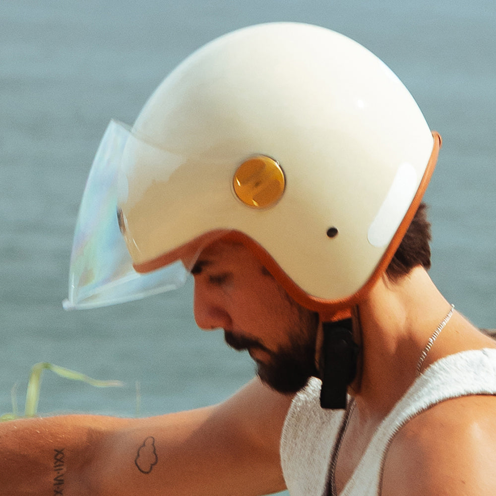 Capacete Urban Tracer S Camel Off-White