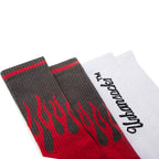 Pack Meia 2 Urbansocks - On Fire Vermelha + Urbansocks™ Branca